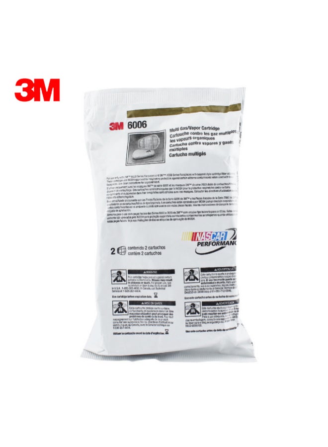 3M 2-Piece 6006 Multi Acid Gas Cartridge