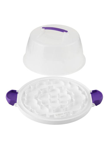 Wilton Reversible Cupcake And Cake Carrier Clear/Purple 39.3cm