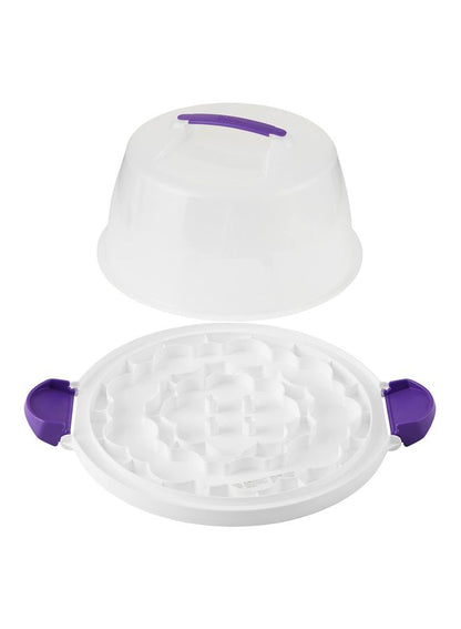 Wilton Reversible Cupcake and Cake Carrier Clear/Purple