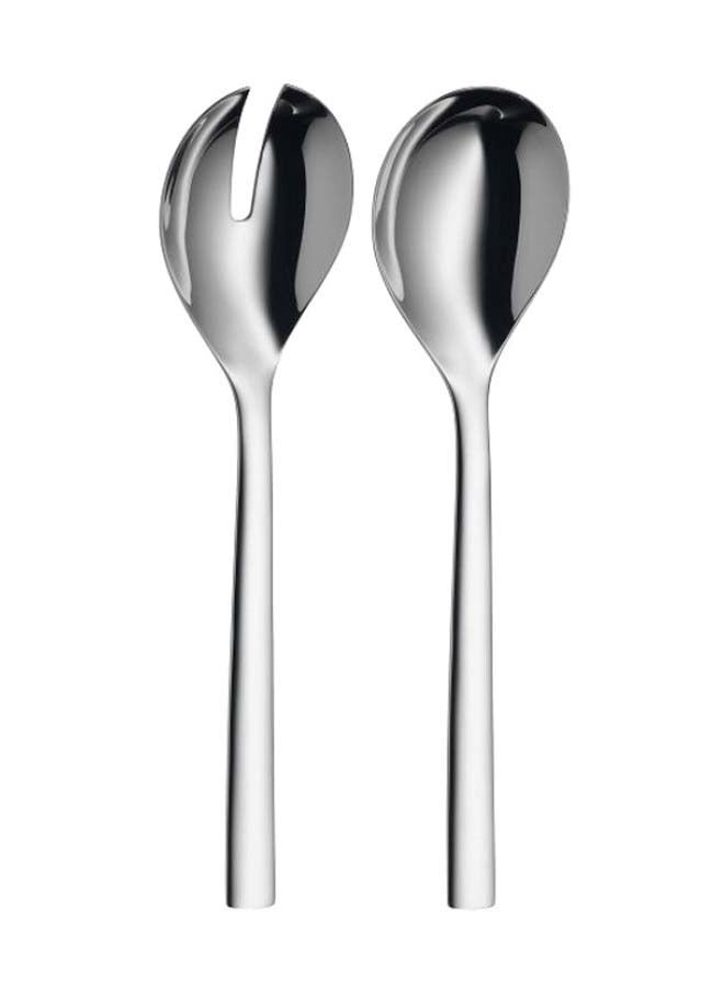 WMF 2-Piece Nuova Salad Server Spoon Set Silver
