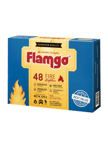 FLAMGO 48-Piece Fire Lighter Cubes Set Multicolour 570grams