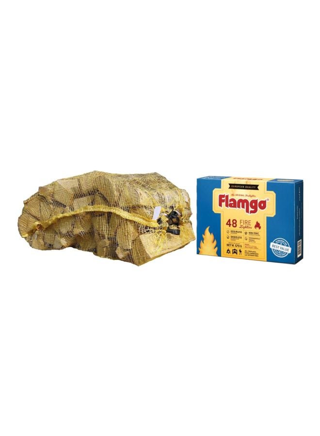 FLAMGO 48 Pieces Fire Lighter Wooden Cubes