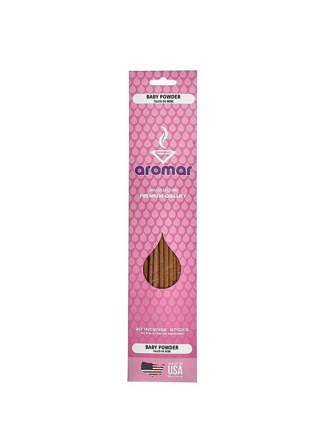 Aromar Baby Powder Incense 20 Stick Brown