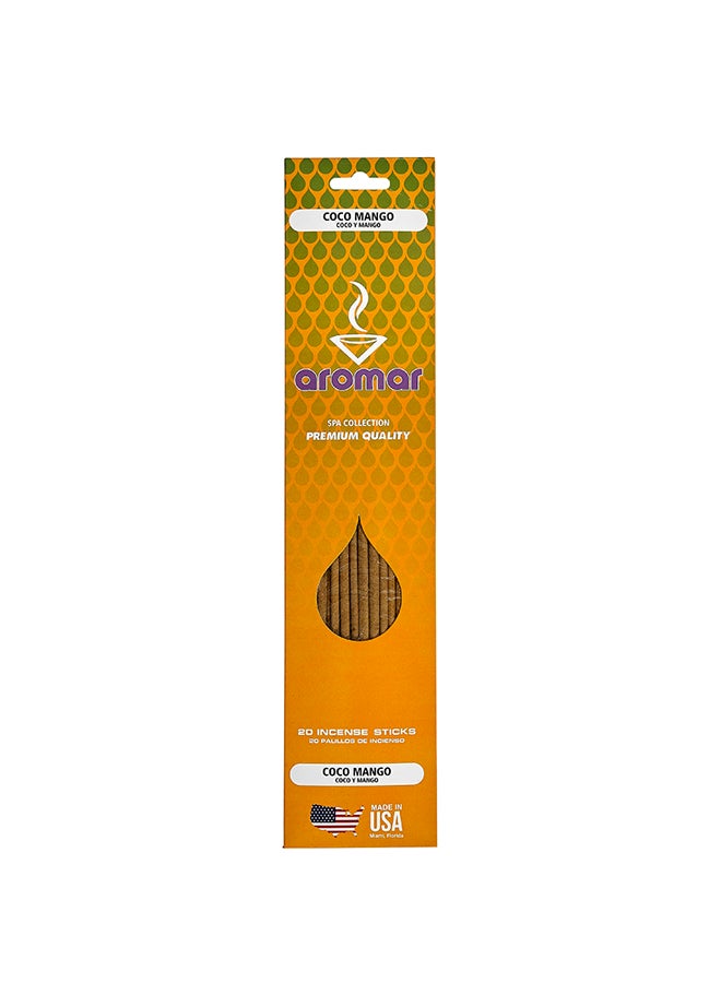 Aromar Coco Mango Incense 20 Stick Brown