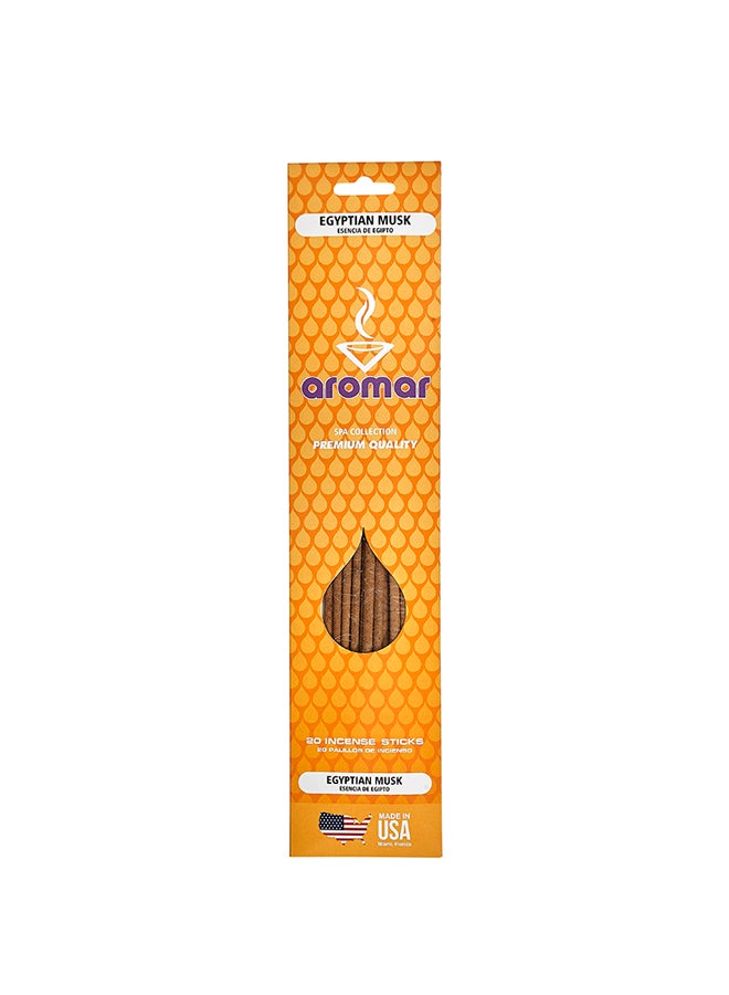 Aromar Egyptian Musk Incense 20 Stick Brown