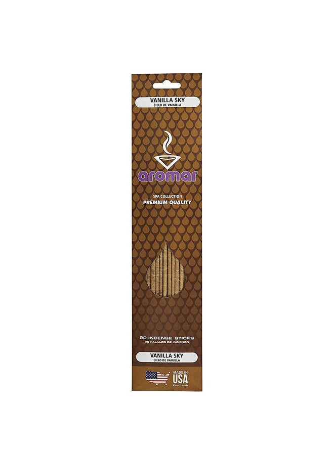 Aromar Vanilla Sky Incense 20 Stick Brown