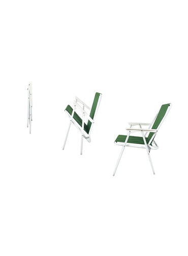 Campmate Foldable Beach Chair Green/White