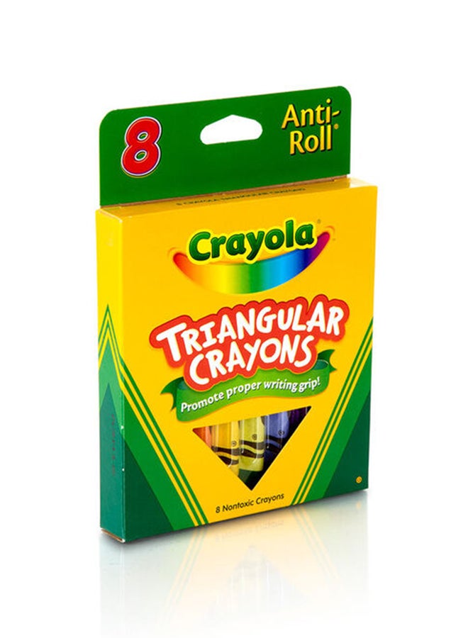 Crayola Anti-Roll Triangular Crayons - 8 Pieces