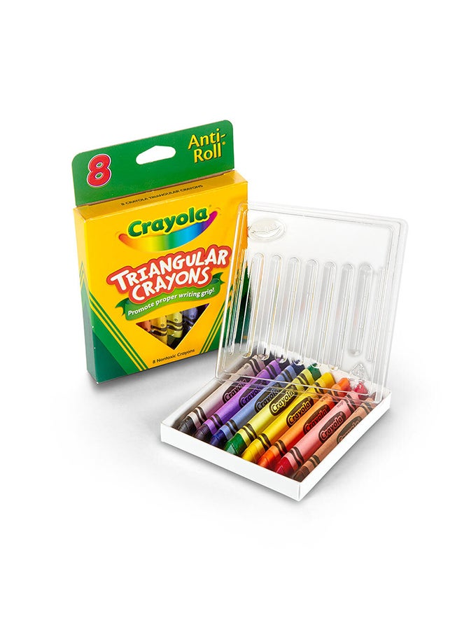 Crayola Anti-Roll Triangular Crayons - 8 Pieces