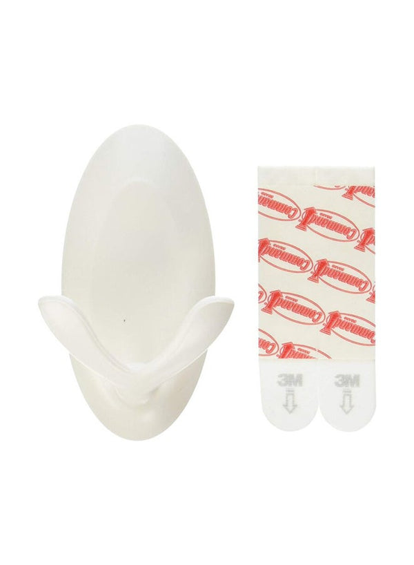 3M Command Medium Quartz Double Hook - White