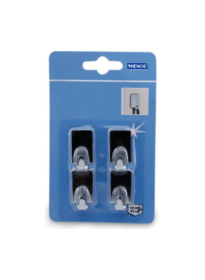 Wenko Rectangle Hook Pack of 4 Blue