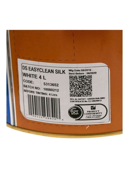 Dulux Easy Clean Silk White 4000ml Paint