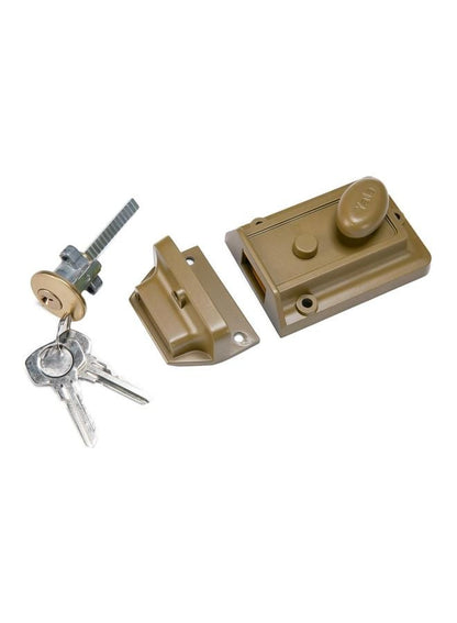 Yale Pack Of 3 Night Latch Gold/Silver