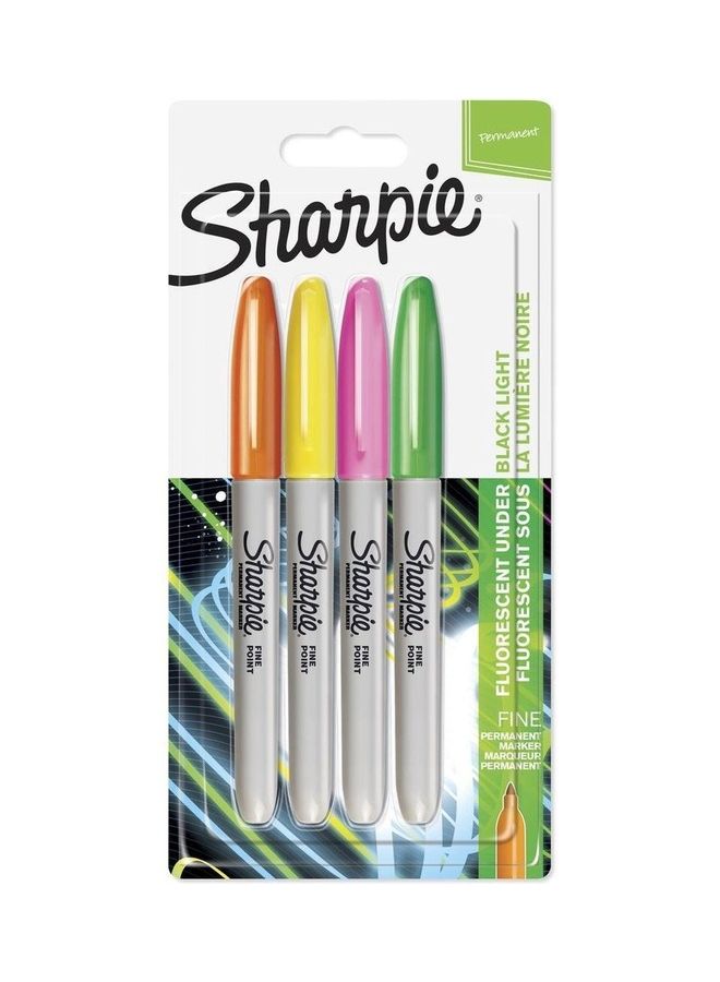 Sharpie Neon Permanent Marker Set - Multicolour