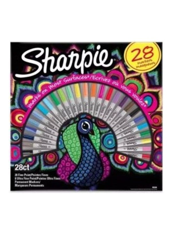 Sharpie 28-Piece Peacock Permanent Marker Set