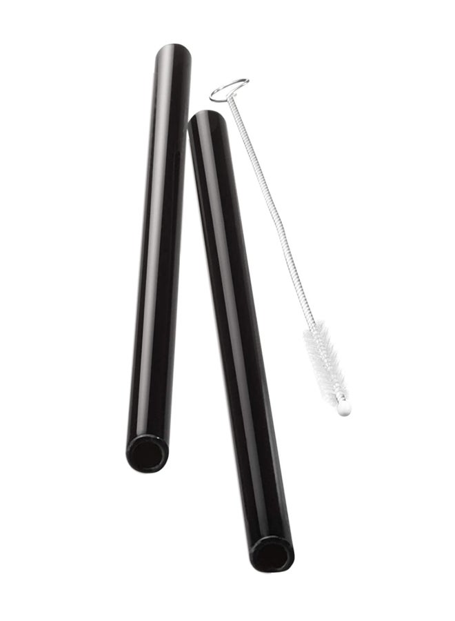 GEFU Glass Straw Set with Brush - Stylish & Eco-Friendly