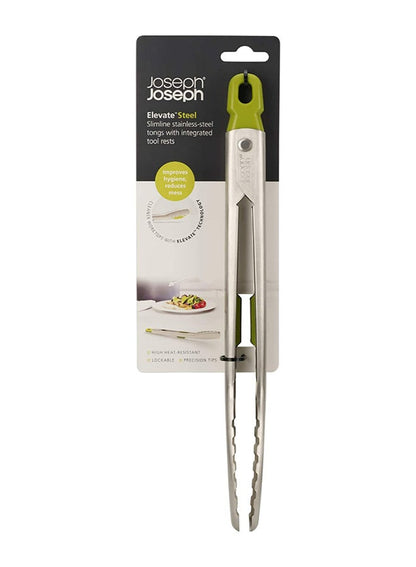 Joseph Joseph Elevate Slimline Tongs Silver/Green