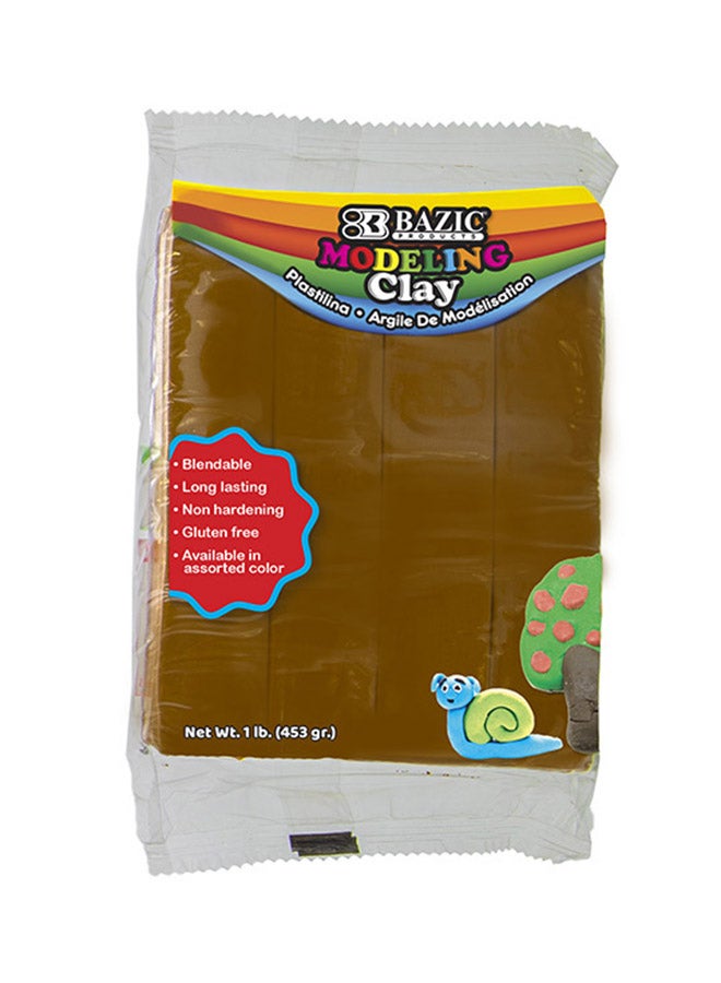 Bazic Modeling Clay 1 Lb Brown - Premium Craft Supply