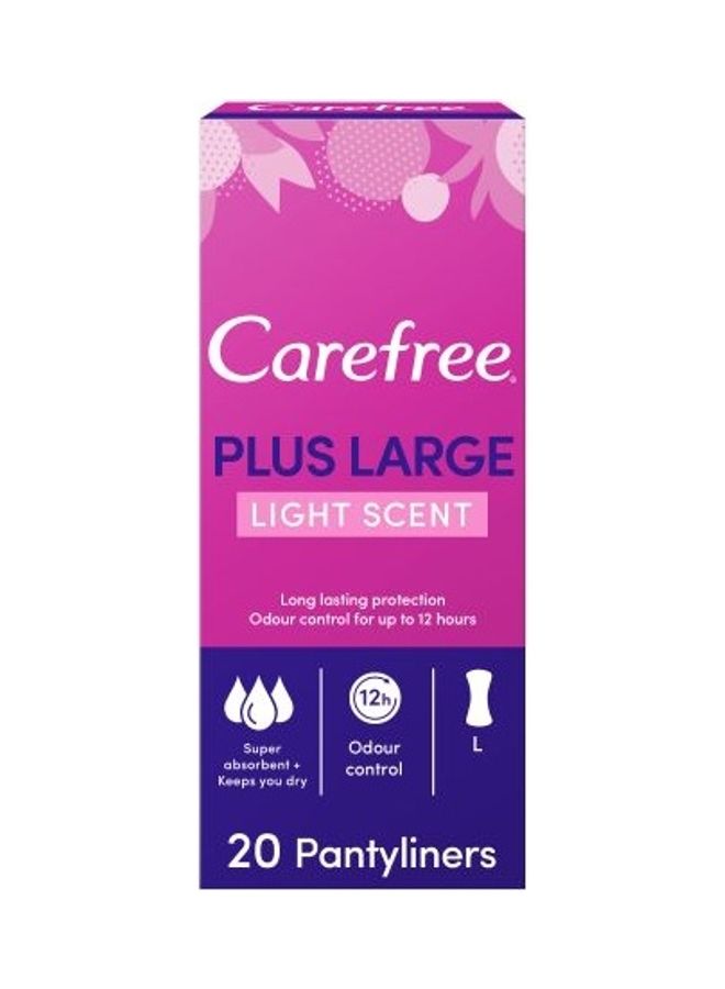 Carefree Large Light Scent Panty Liners - 20-Piece