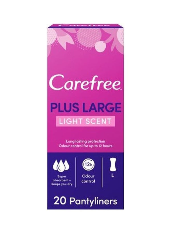 Carefree Large Light Scent Panty Liners - 20-Piece