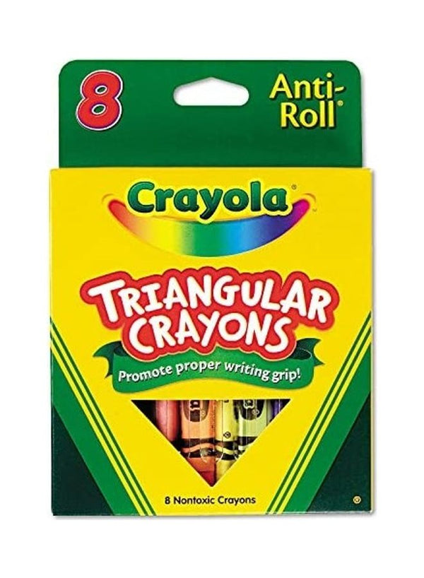 Crayola 8 Piece Triangular Crayons for Creative Play