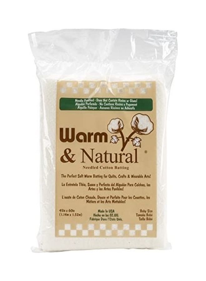 Warm Company Cotton Batting - Premium Crib White