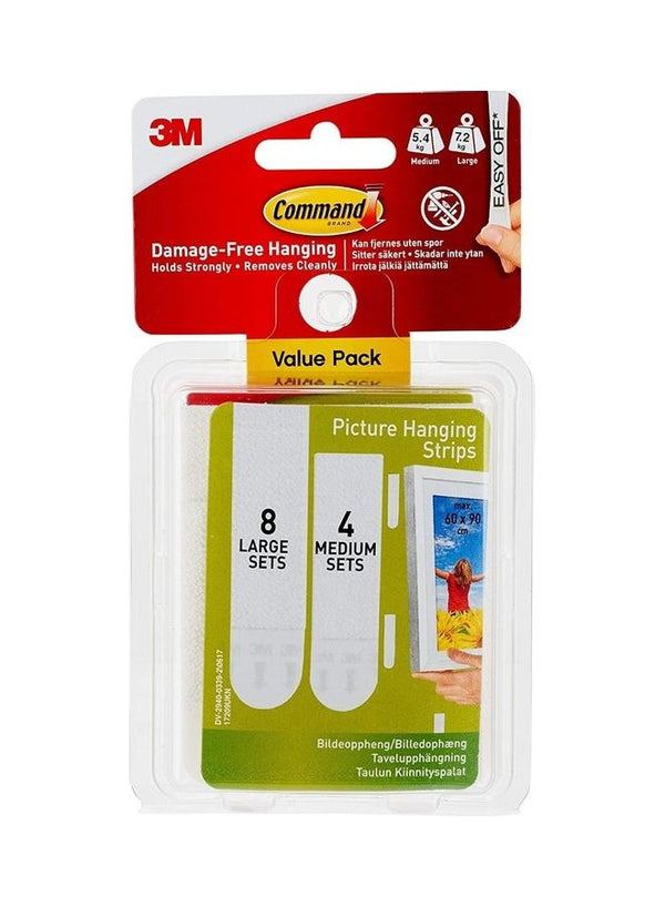 Command Picture Hanging Strips - Premium Quality White