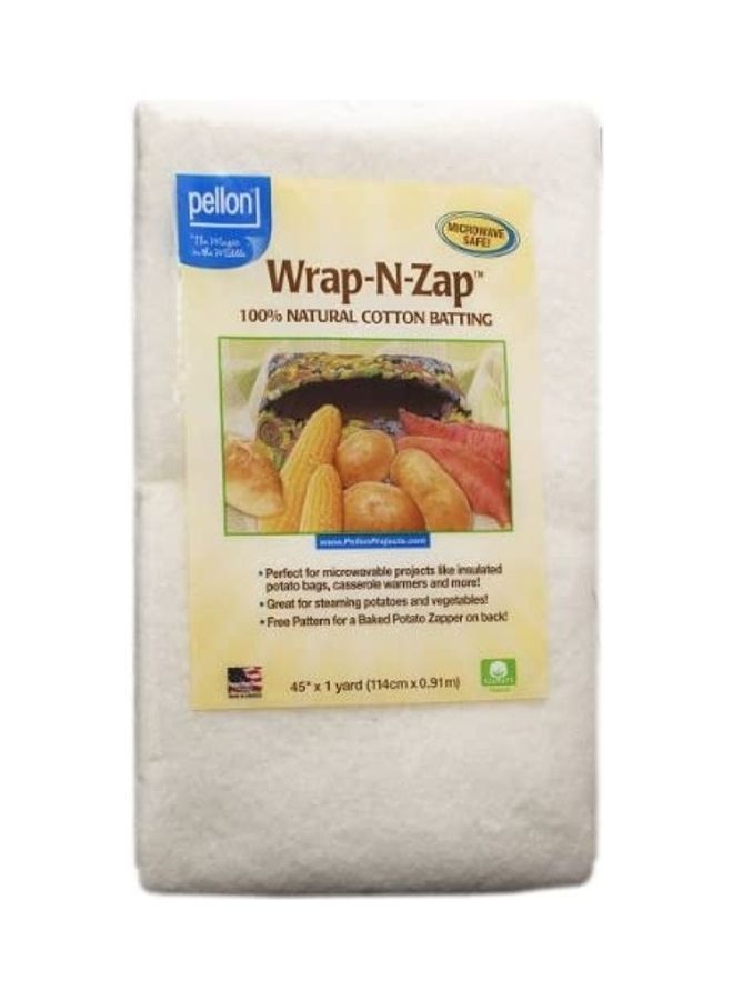 Pellon Natural Wrap-N-Zap Cotton Quilt Batting