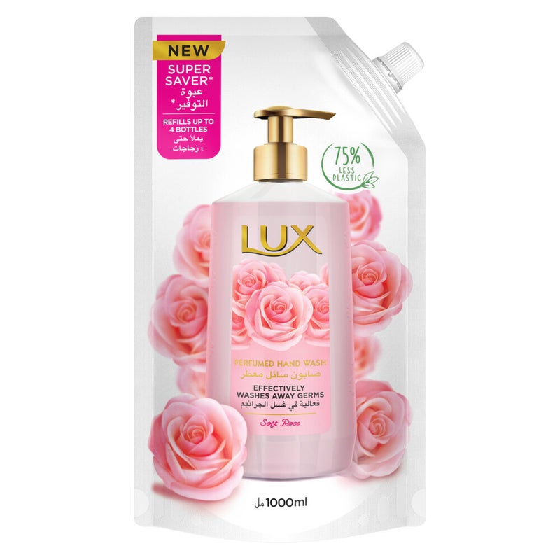 Lux Soft Rose Perfumed Hand Wash Refill Pouch 1L