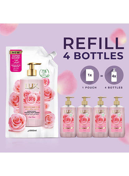Lux Soft Rose Perfumed Hand Wash Refill Pouch 1L