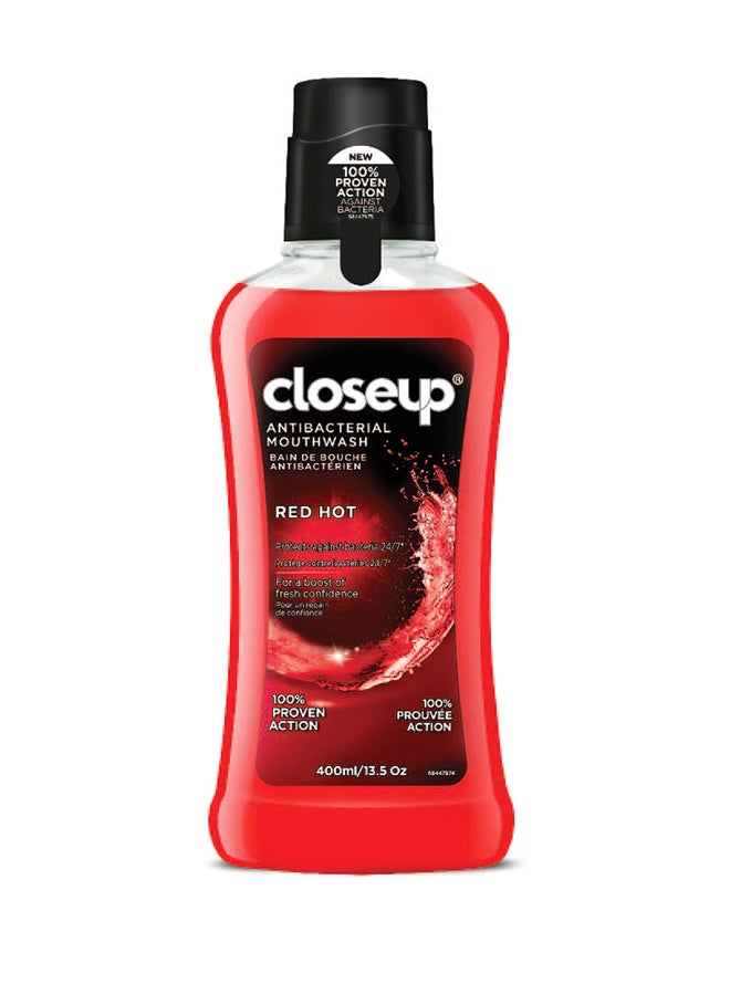 Closeup Red Hot Antibacterial Mouthwash 400ml