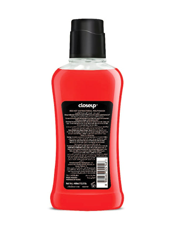 Closeup Red Hot Antibacterial Mouthwash 400ml