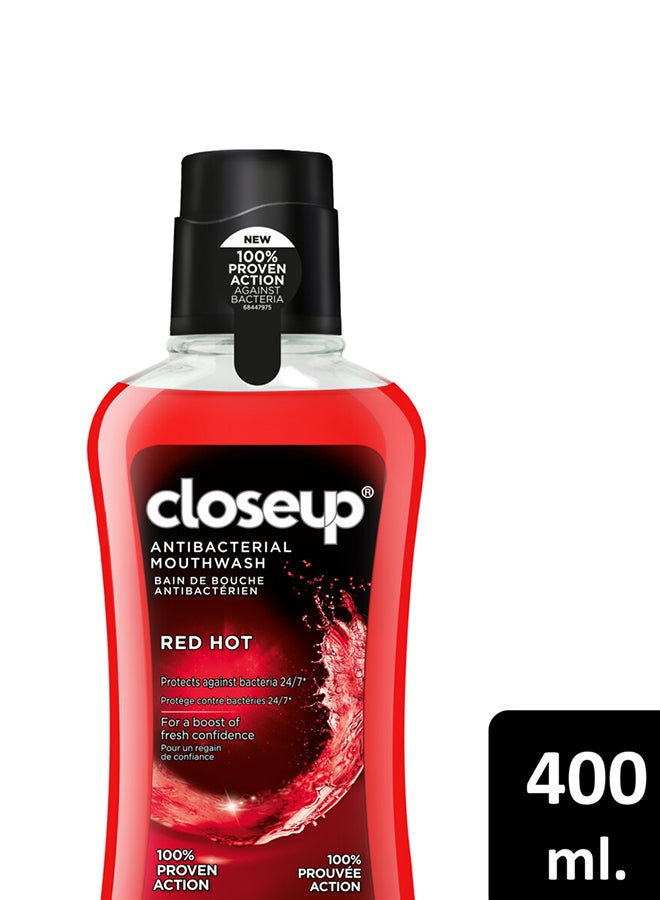 Closeup Red Hot Antibacterial Mouthwash 400ml