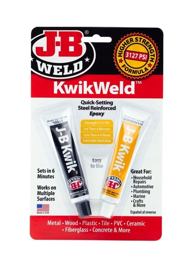 J-B WELD KwikWeld Epoxy Pack of 2 Dark Grey