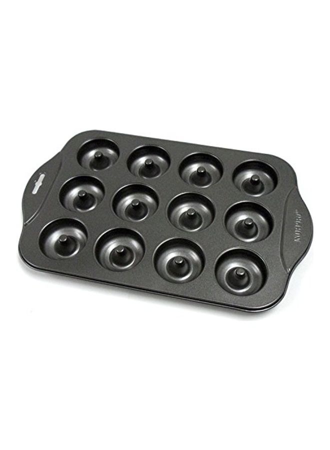 Norpro 12-Slot Nonstick Mini Donut Pan Black
