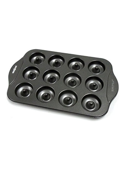 Norpro 12-Slot Nonstick Mini Donut Pan Black