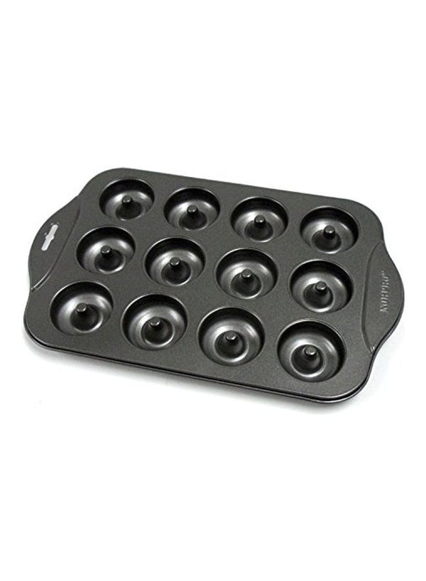Norpro 12-Slot Nonstick Mini Donut Pan Black