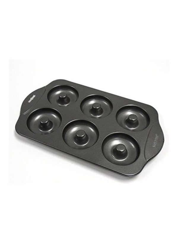 Norpro 6-Slot Nonstick Donut Pan Black