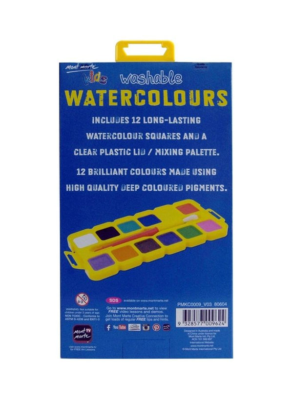 Mont Marte 12-Piece Kids Water Colours Set