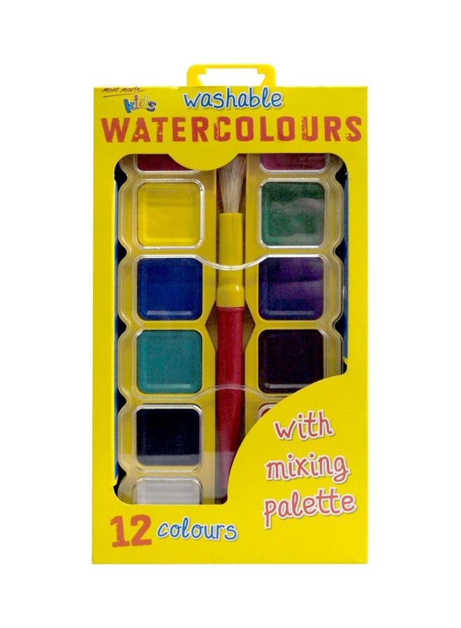 Mont Marte 12-Piece Kids Water Colours Set