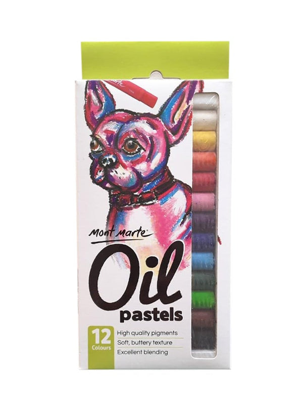 Mont Marte 12-Piece Oil Pastels Set