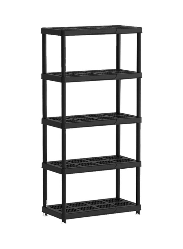 Cosmoplast 5-Tiers Shelving Storage Rack Black