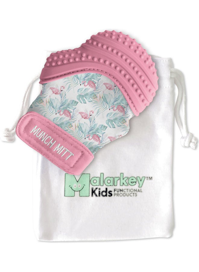 Malarkey Kids Flamingo Printed Munch Mitt Teether