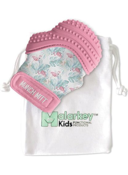 Malarkey Kids Flamingo Printed Munch Mitt Teether