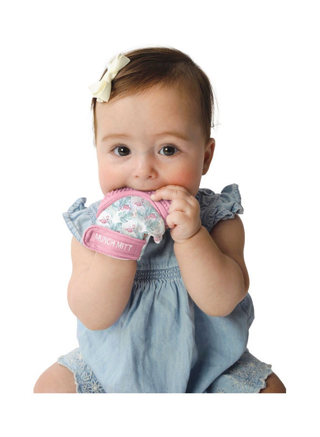 Malarkey Kids Flamingo Printed Munch Mitt Teether