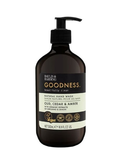Baylis & Harding Goodness Oud, Cedar And Amber Natural Hand Wash 500ml