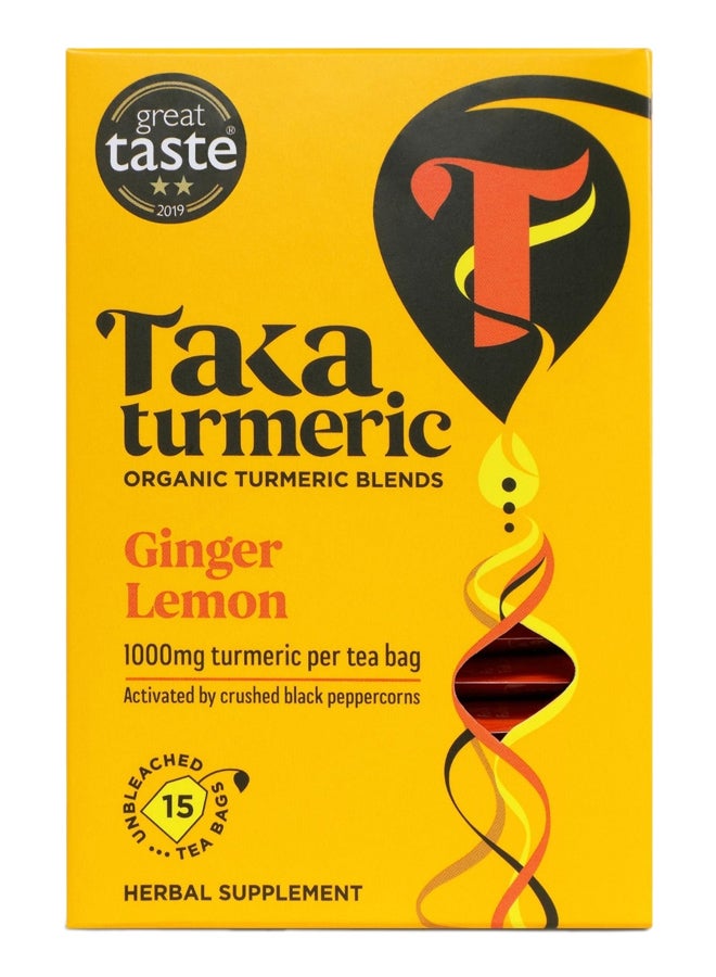 Organic Turmeric Tea with Ginger & Lemon - Taka Turmeric