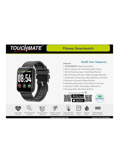 TOUCHMATE Fitness Smartwatch Black