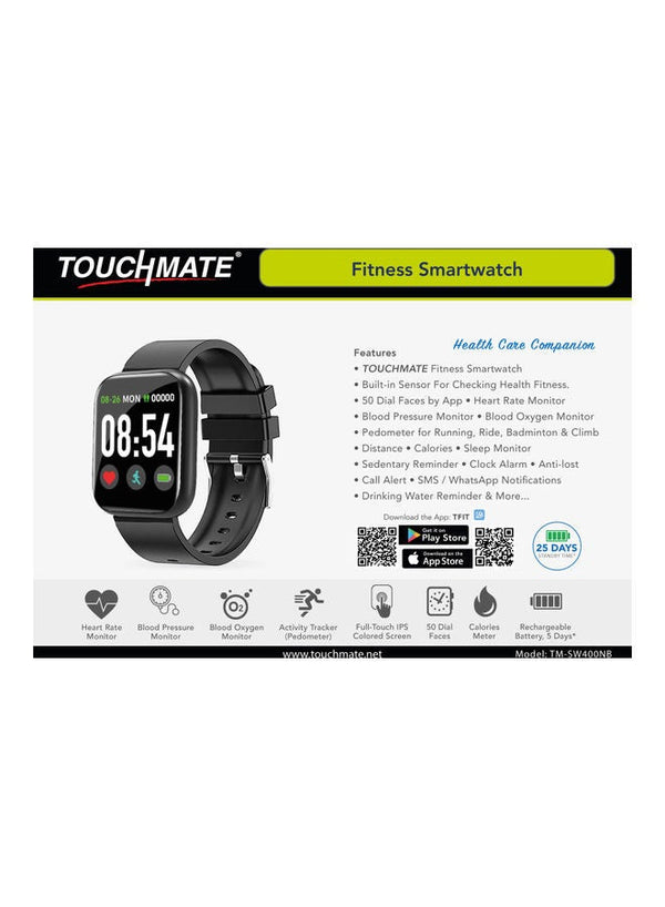 TOUCHMATE Fitness Smartwatch Black