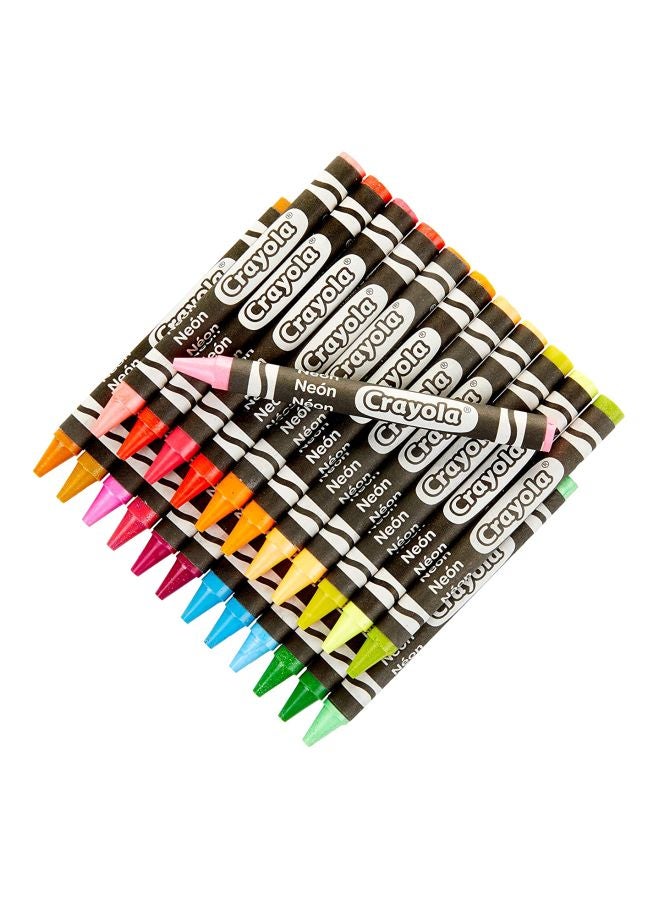 Crayola 24-Piece Neon Crayon Set